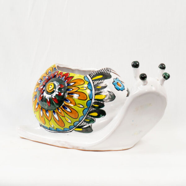 Cache-pot "Escargot Fleuri"